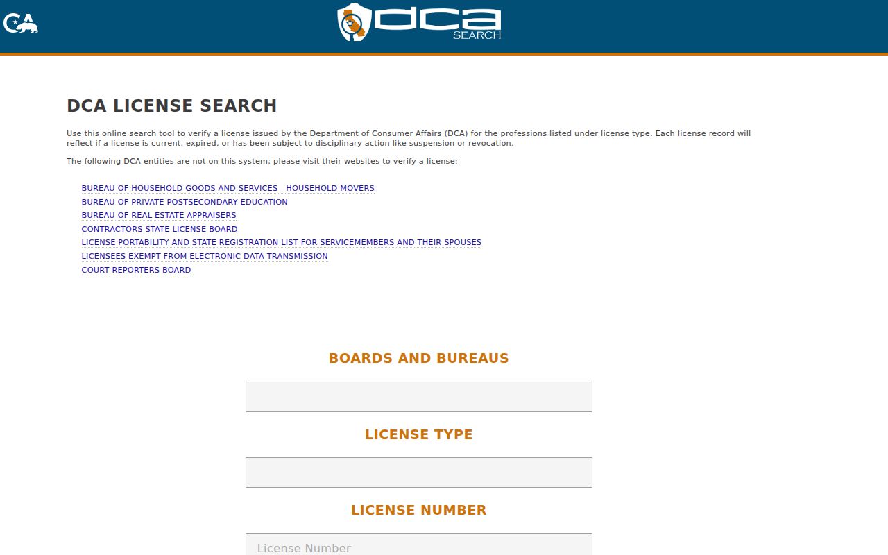 Redondo Beach residents directory professional license search reference