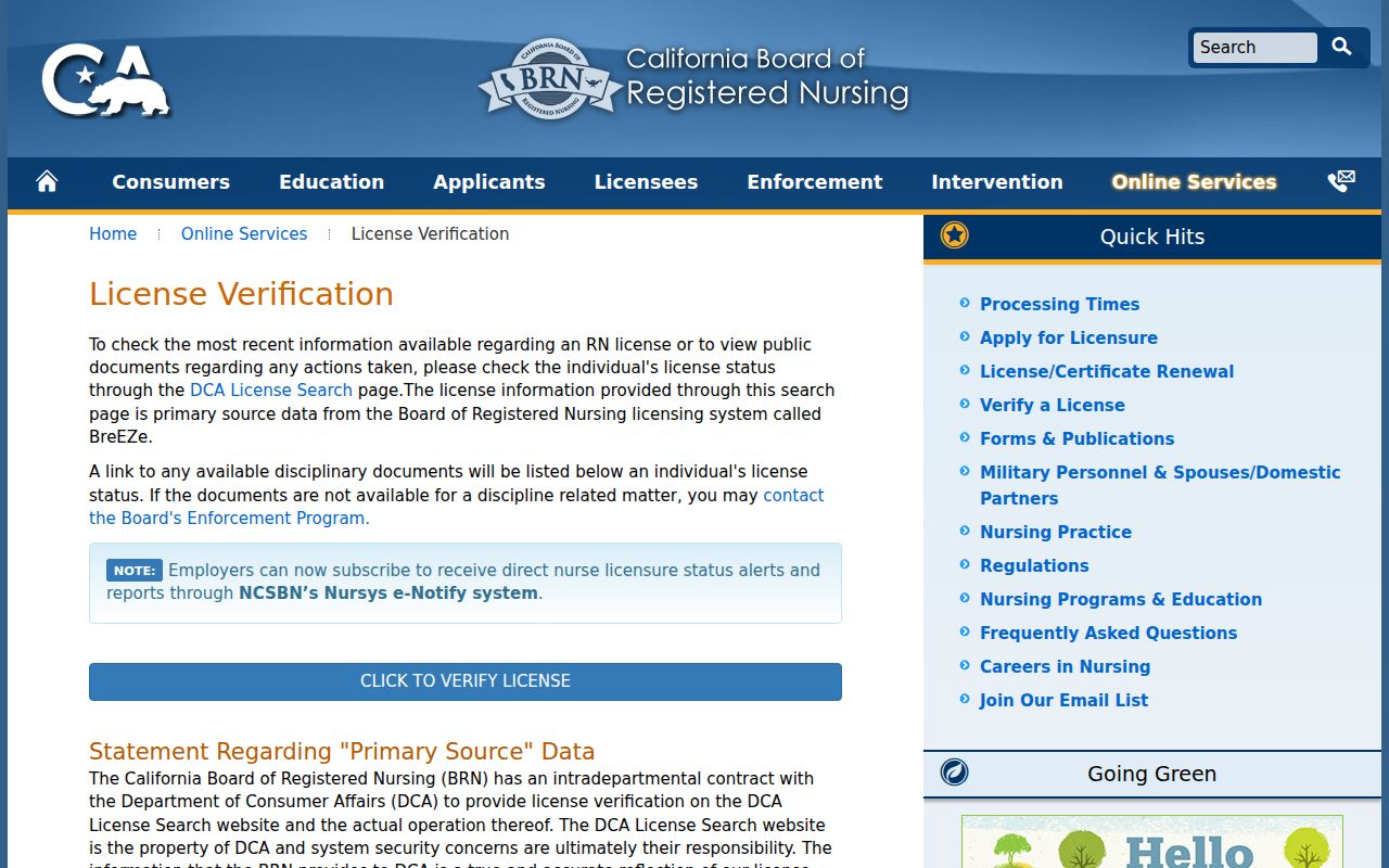 Redondo Beach resident lookup registered nursing verification