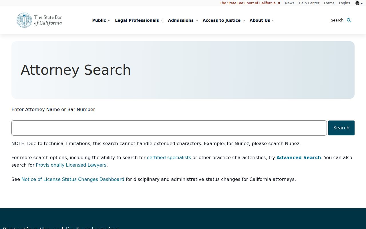 Redondo Beach resident lookup State Bar licensee search