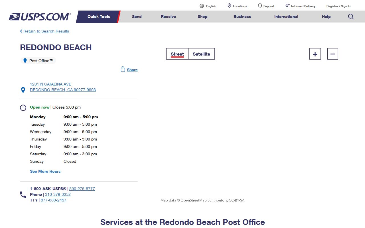 Redondo Beach 90277 ZIP code directory post office
